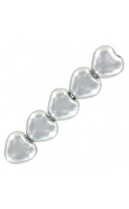 Czech Hearts beads 6mm Crystal labrador full 00030/27000
